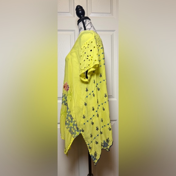 Johnny Was Yellow Embroidered Tunic - Picture 4 of 10